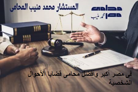 فى مصر أكبر وأفضل محامى قضايا الأحوال الشخصية
